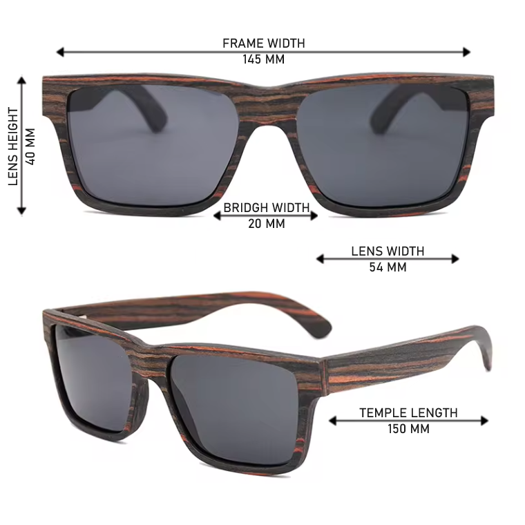 Our Elyott Range Square Wooden Veneer Sunglasses