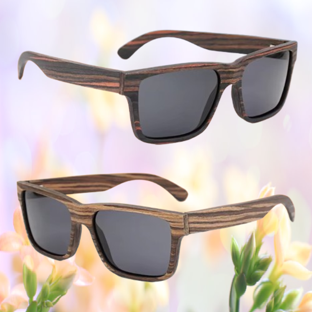 Our Elyott Range Square Wooden Veneer Sunglasses