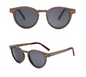 Our Patsy Range Round Lens Wooden Veneer Sunglasses