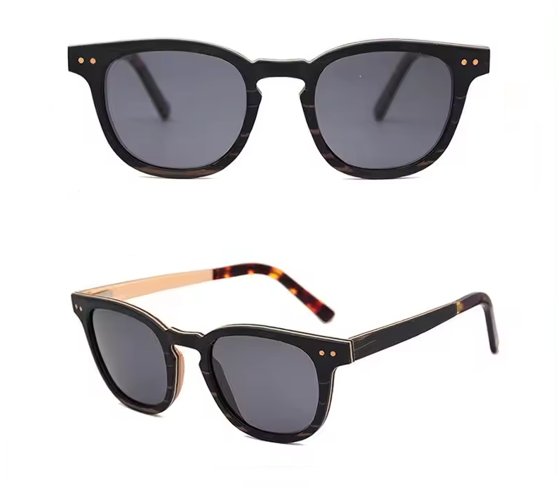 Our Fergie Range Round Lens Wooden Veneer Sunglasses