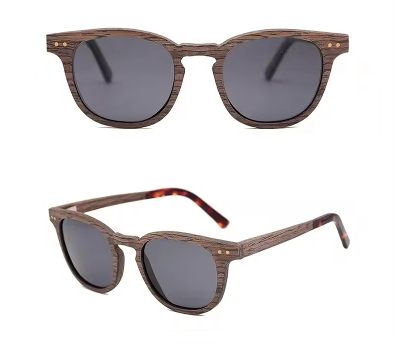 Our Fergie Range Round Lens Wooden Veneer Sunglasses