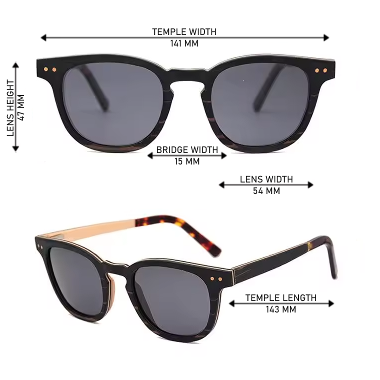 Our Fergie Range Round Lens Wooden Veneer Sunglasses