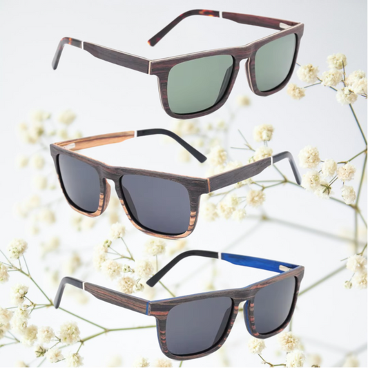 Our Gerrie Range Rectangle Wooden Veneer Sunglasses