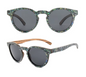 Our Dennison Range Round Lens Wooden Veneer Sunglasses