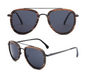 Our Aarron Range Aviator Style Wooden Veneer Sunglasses