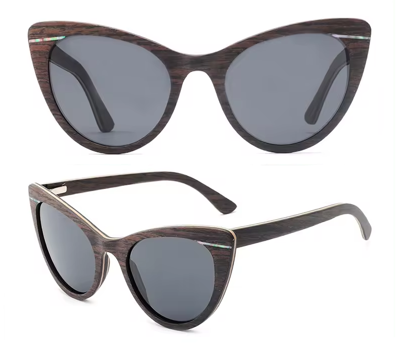 Our Lorren Range Cat Eye Wooden Veneer Sunglasses