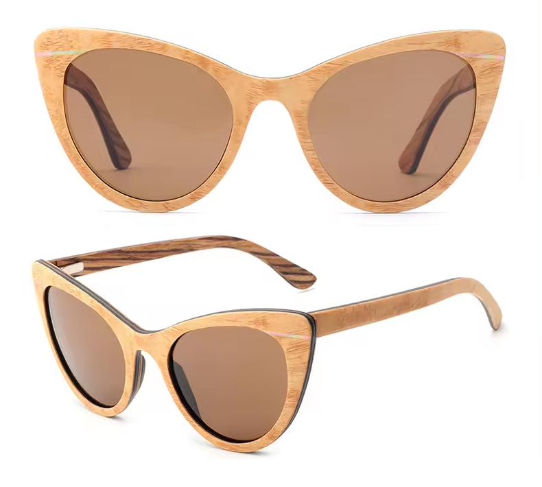 Our Lorren Range Cat Eye Wooden Veneer Sunglasses