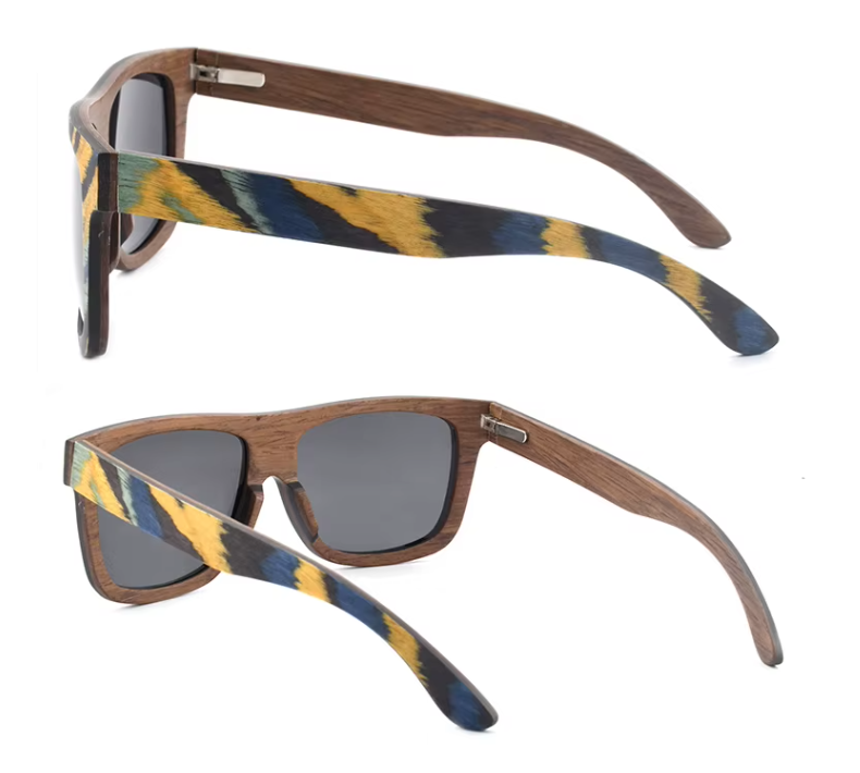 Our Jonnie Range Large Square Wooden Veneer Sunglasses
