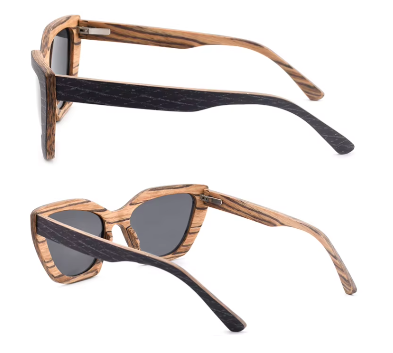 Our Harlea Range Cat Eye Wooden Veneer Sunglasses