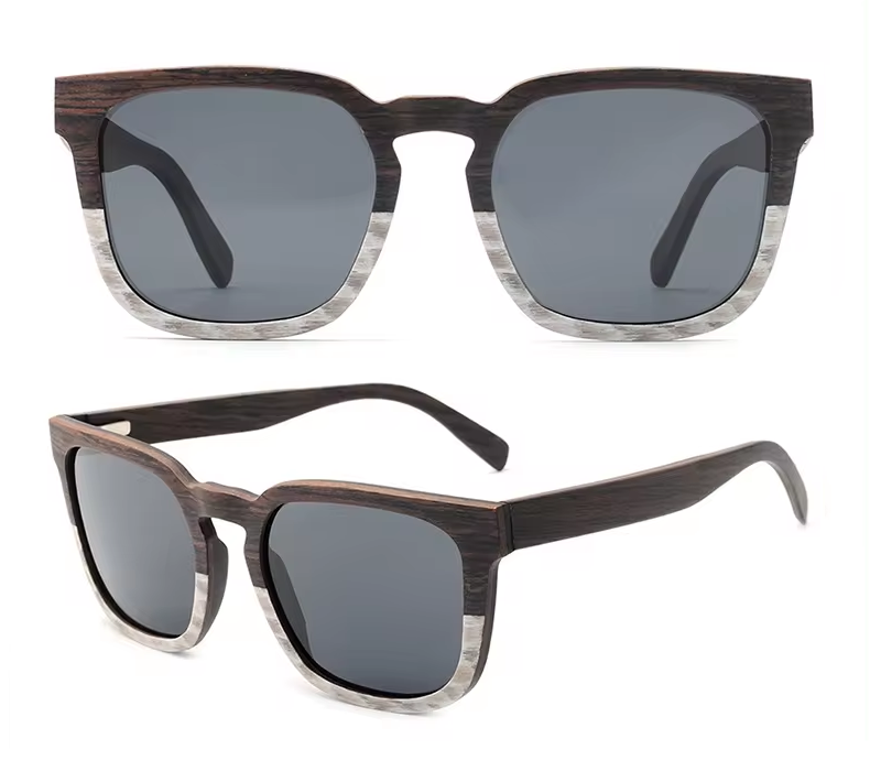 Our Frankie Range Square Wooden Veneer Sunglasses