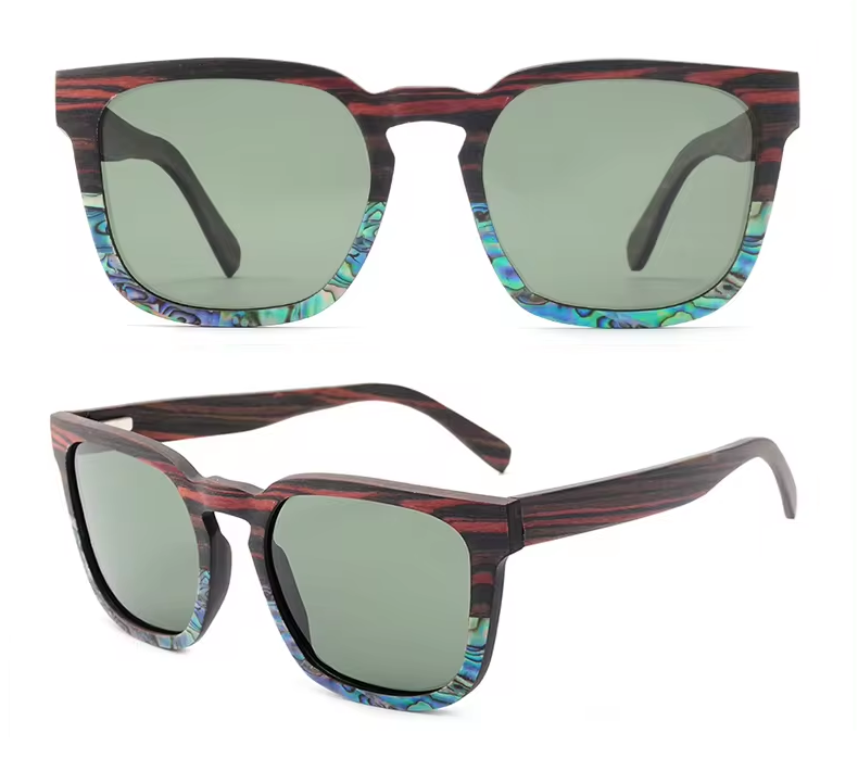 Our Frankie Range Square Wooden Veneer Sunglasses