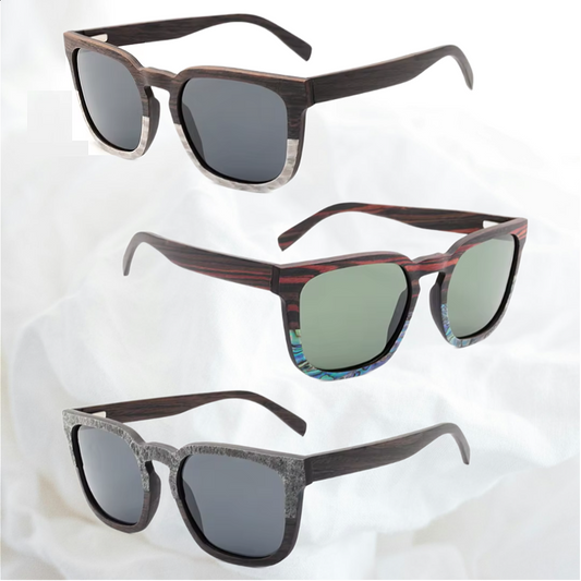 Our Frankie Range Square Wooden Veneer Sunglasses