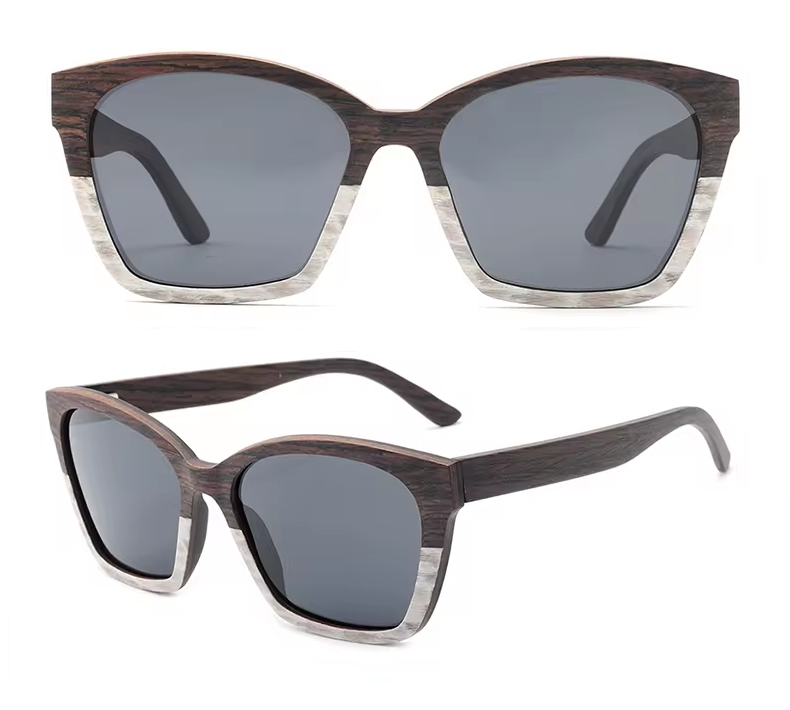 Our Kenlie Range Square Wooden Veneer Sunglasses