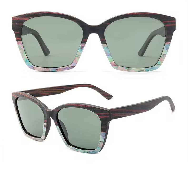Our Kenlie Range Square Wooden Veneer Sunglasses