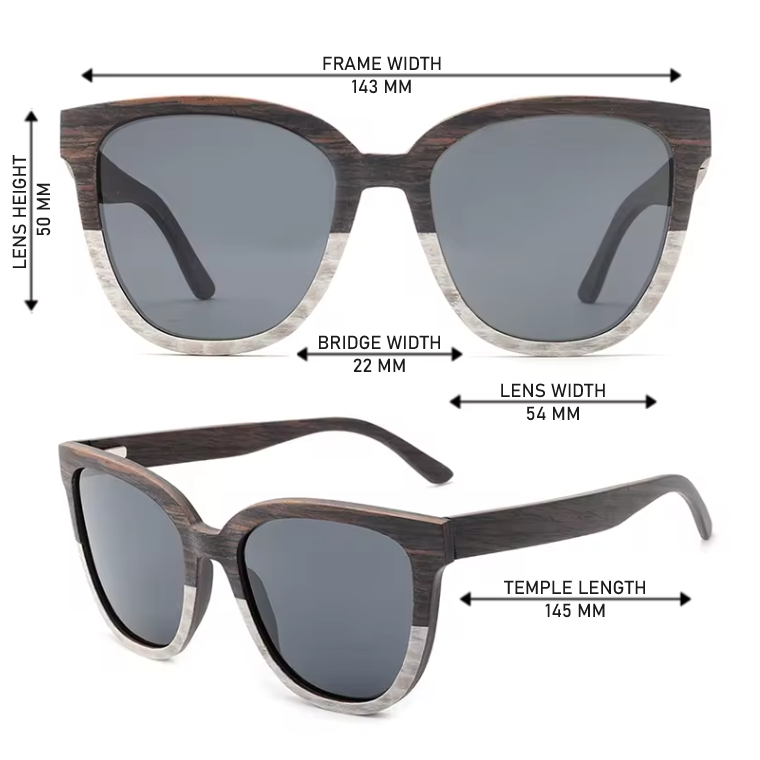 Our Hennie Range Oversized Wooden Veneer Sunglasses