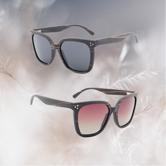 Our Kelsie Range Oversized Wooden Veneer Sunglasses