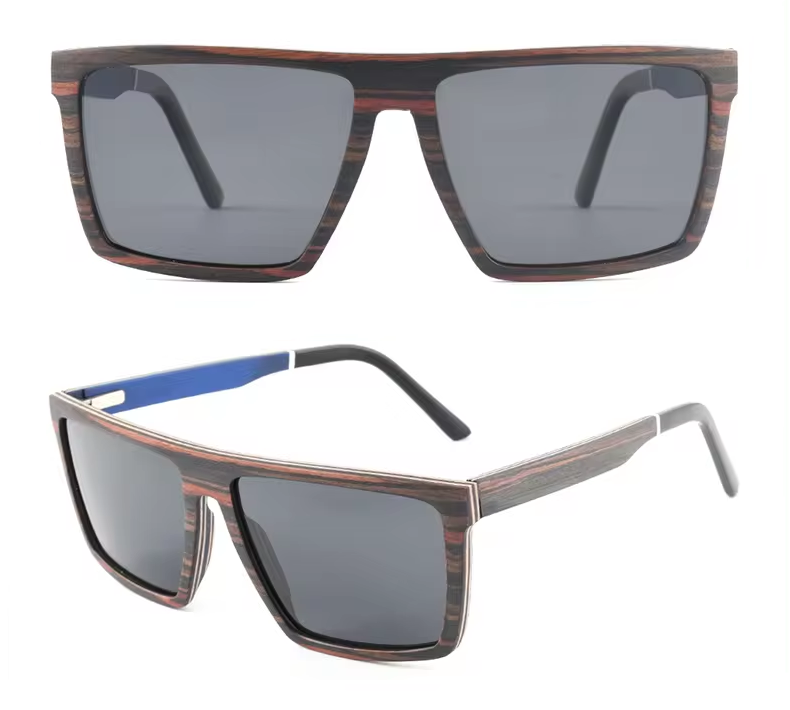 Our Lannie Range Square Wooden Veneer Sunglasses