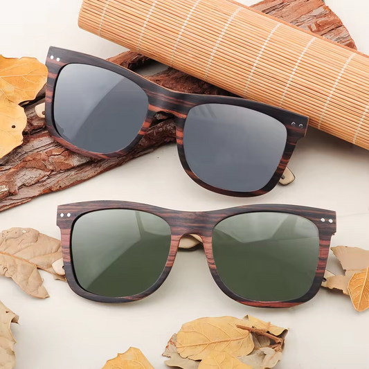 Our Ellice Range Square Wooden Veneer Sunglasses