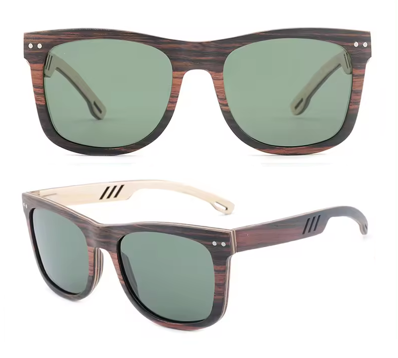 Our Ellice Range Square Wooden Veneer Sunglasses