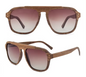 Our Schyler Range Square Aviator Wooden Veneer Sunglasses