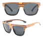 Our Jordan Range Square Lens Wooden Veneer Sunglasses