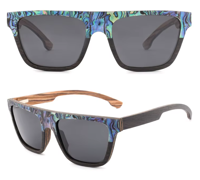 Our Jordan Range Square Lens Wooden Veneer Sunglasses