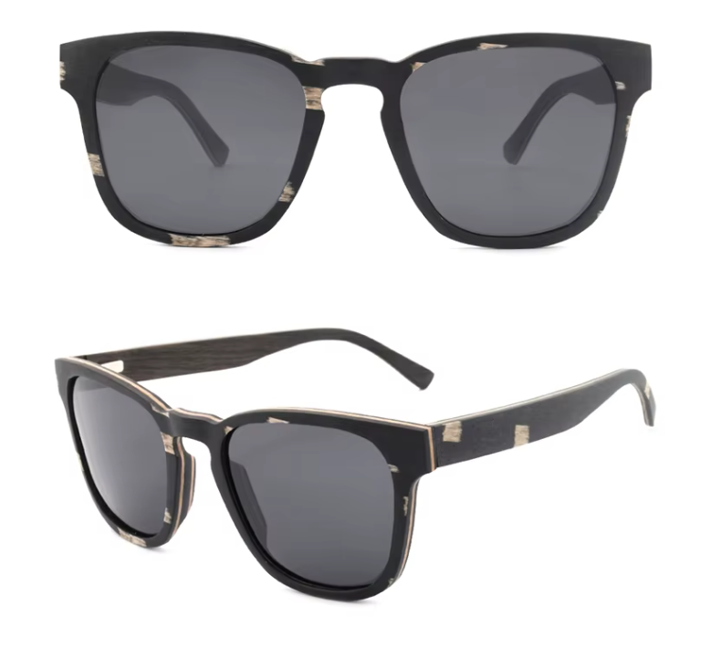 Our Wendall Range Square Lens Wooden Veneer Sunglasses