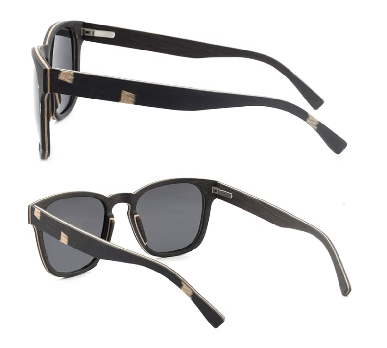 Our Wendall Range Square Lens Wooden Veneer Sunglasses