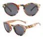 Our Daniele Range Round Lens Wooden Veneer Sunglasses