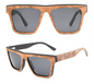 Our Matti Range Large Square Wooden Veneer Sunglasses
