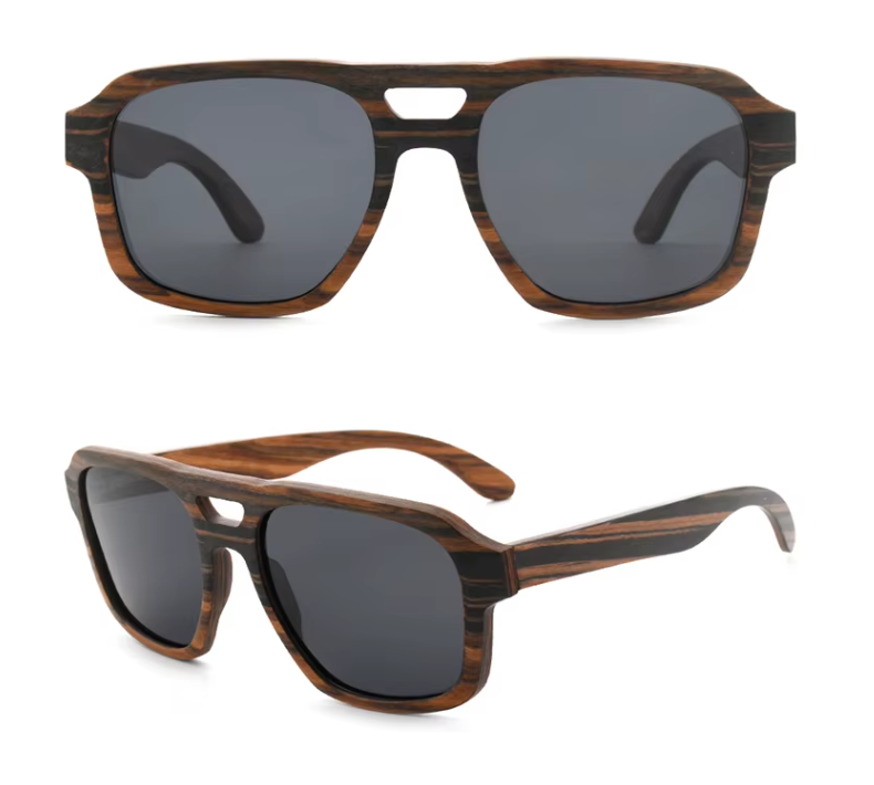 Our Newman Range Aviator Wooden Veneer Sunglasses