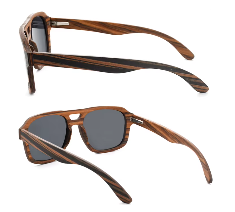 Our Newman Range Aviator Wooden Veneer Sunglasses