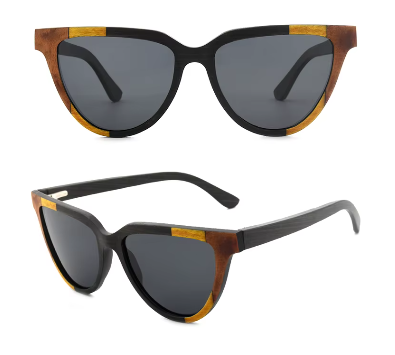 Our Katie Range Cat Eye Wooden Veneer Sunglasses
