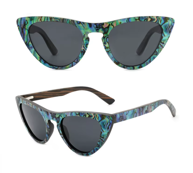 Our Genifer Range Cat Eye Wooden Veneer Sunglasses