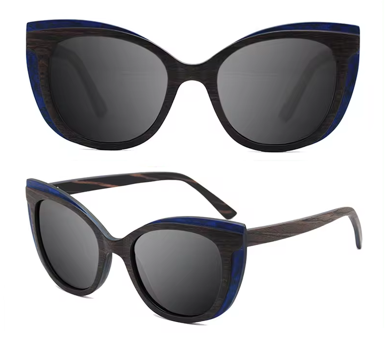 Our Mischa Range Cat Eye Wooden Veneer Sunglasses