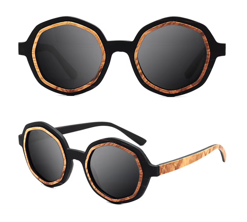 Our Philly Range Octagonal Wooden Veneer Sunglasses