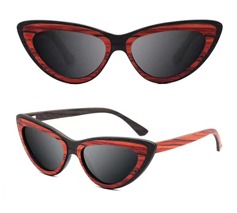 Our Rosslyn Range Cat Eye Wooden Veneer Sunglasses