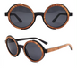 Our Stacie Range Round Lens Wooden Veneer Sunglasses