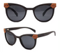 Our Terrie Range Round Lens Wooden Veneer Sunglasses