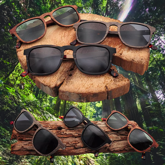 Our Berkley Range Square Lens Wooden Veneer Sunglasses