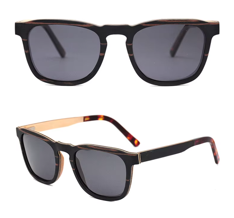 Our Berkley Range Square Lens Wooden Veneer Sunglasses