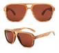 Our Barrie Range Aviator Style Wooden Veneer Sunglasses