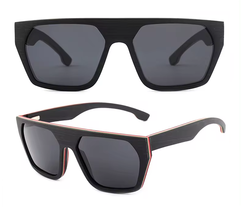 Our Wilson Range Geometric Wooden Veneer Sunglasses