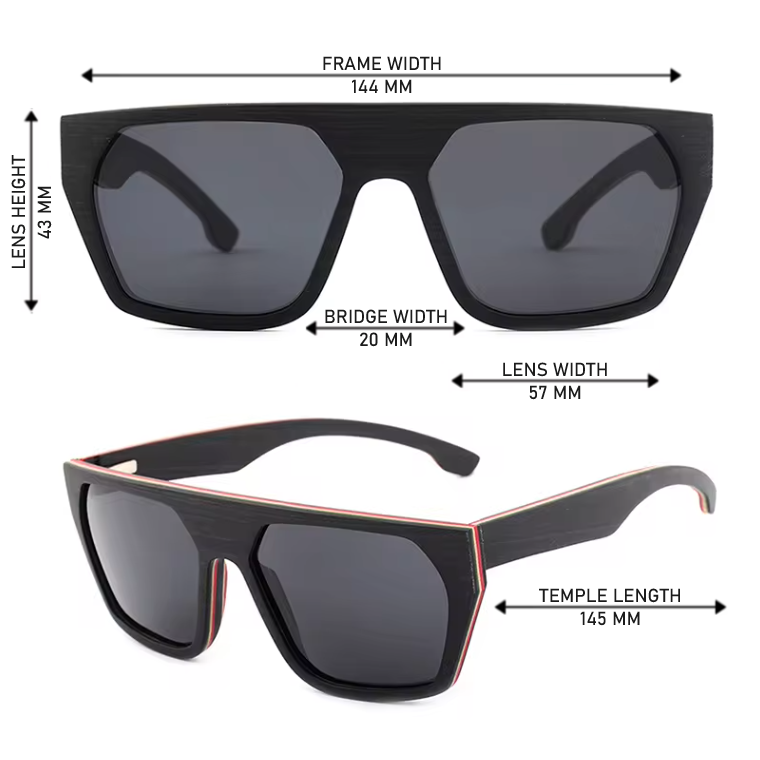Our Wilson Range Geometric Wooden Veneer Sunglasses