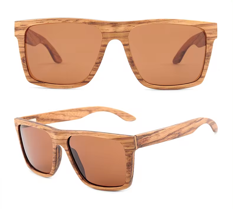Our Nollan Range Square Wooden Veneer Sunglasses