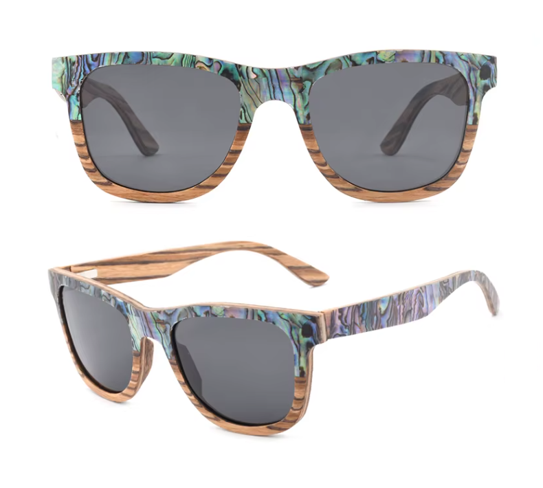 Our Brydie Range Square Lens Wooden Veneer Sunglasses