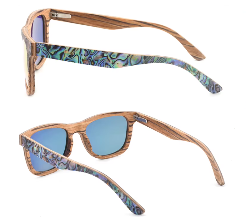 Our Brydie Range Square Lens Wooden Veneer Sunglasses